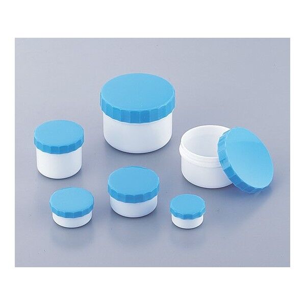 アズワン プラ軟こう壺(深型)22mL 青 0-8173-03 100個
