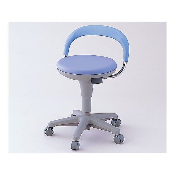 マルチチェアー キャスター付き・リング無し・ロータイプ TSS-18L ブルー 0-7560-01 1脚