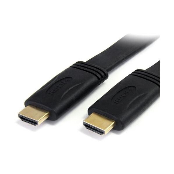 HDMIケーブル/1.8m/フラットケーブル/4K30Hz/ハイスピードHDMI/オス-オス/ブラック/イーサネット対応 HDMIMM6FL 1本