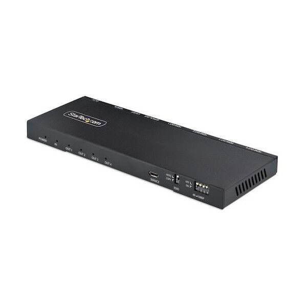 ビデオスプリッター/4K60Hz HDMI 2.0/1入力4出力/スケーラー内蔵/3.5mm & 光オーディオ HDMI-SPLITTER-44K60S 1個