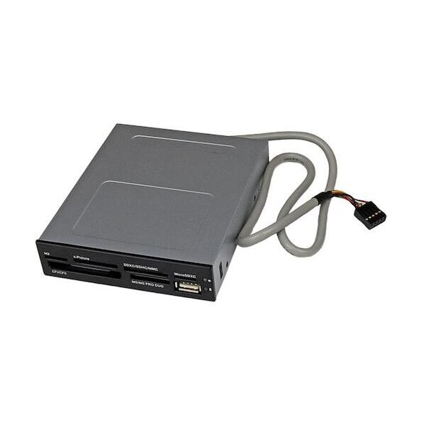 マルチメディアメモリーカードリーダー/3.5インチ フロントベイ内蔵型/USB 2.0/22-in-1/ブラック 35FCREADBK3 1個...