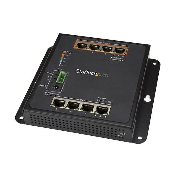  イーサネットスイッチ/8ポート/4x PoE+/ギガビット対応/マネージド/ DINレール･壁面取付可 IES81GPOEW 1個...