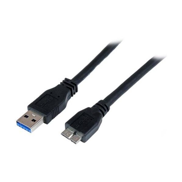 USB 3.0ケーブル/1m/Type‐A - Micro-B/5Gbps/IF認証/オス-オス/ブラック/マイクロB USB3CAUB1M 1本