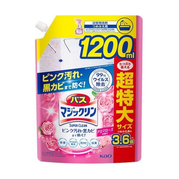 バスマジックリンSCアロマローズ つめかえ用1200ml 415066 1個x6個