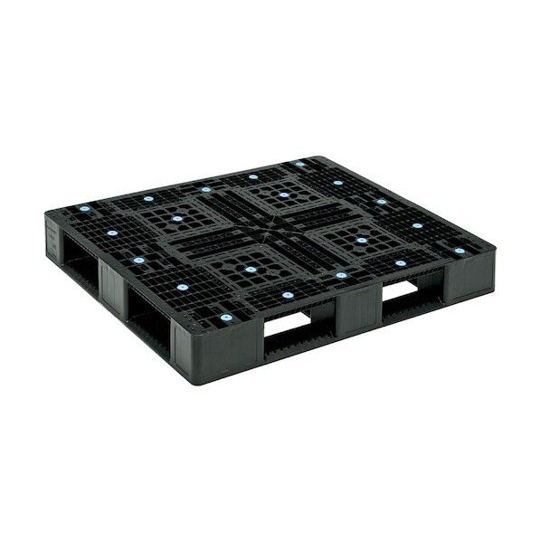 リサイクルプラスチックパレット D4-1012-2再生ブラック 812060 81206000BKRCP 1点...