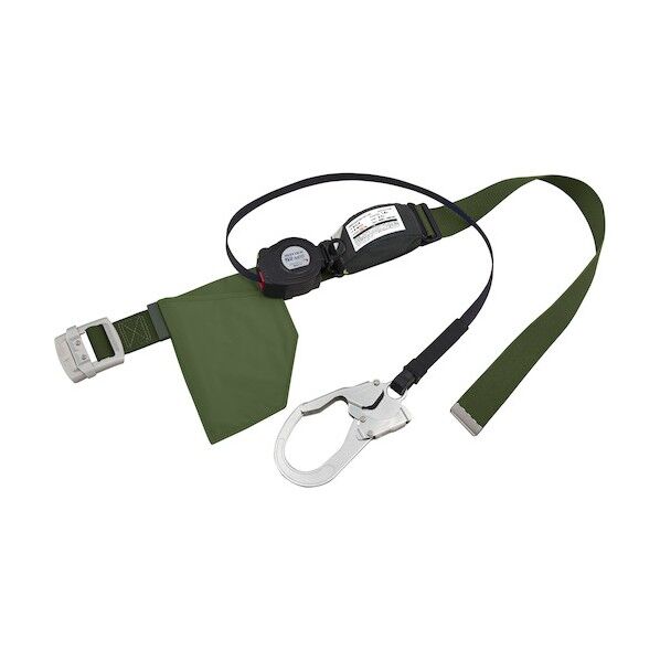 胴ベルト型ロック付き巻取式 シングル REELOCK S2NEO 130kg仕様 グリーン SLN505-130-GR 1本