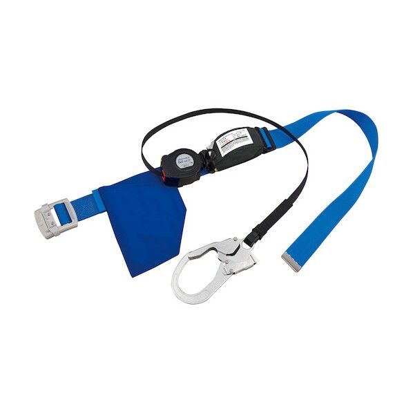 胴ベルト型ロック付き巻取式 シングル REELOCK S2NEO 130kg仕様 スカイブルー SLN505-130-SB 1本