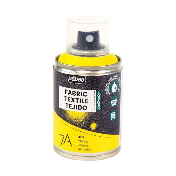  布用水性アクリルスプレーセタスプレー 100ml イエロー 805402 1点