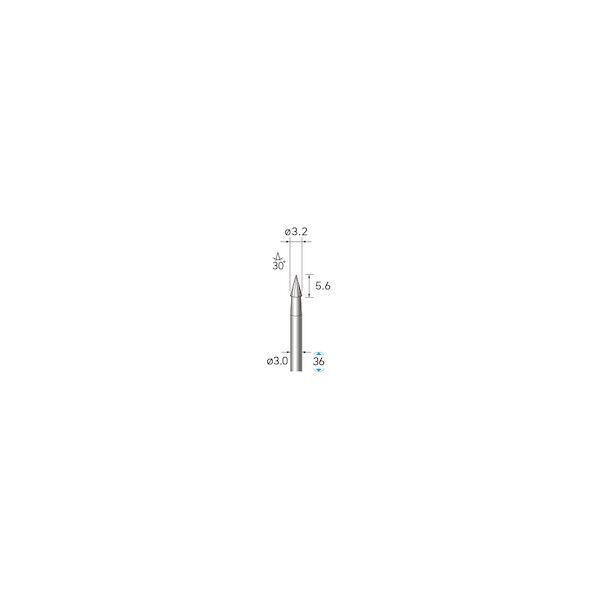 ナカニシ ハイスピード鋼カッター テーパー型 φ3.2×5.6×軸3 30° 31141...