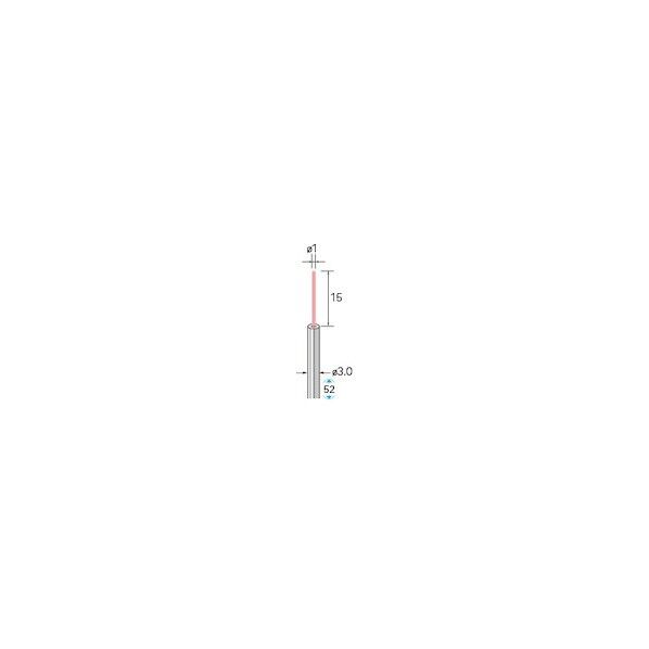 セラミックファイバーブラシ エンド型 φ1×15×軸3 仕上用 