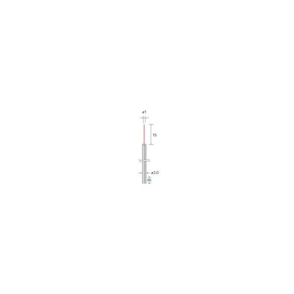 セラミックファイバーブラシ ロング エンド型 φ1×15×軸3 仕上用 