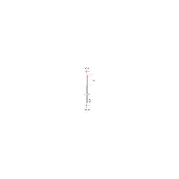 セラミックファイバーブラシ エンド型 φ1.9×15×軸2.34 仕上用