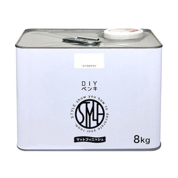 DIYペンキ マットフィシュ スノウホワイト 8kg 4976124887802 1点