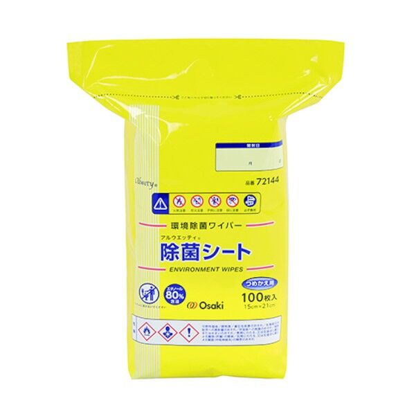 アルウエッティ除菌シート 詰替 15cm×21cm 72144 100枚