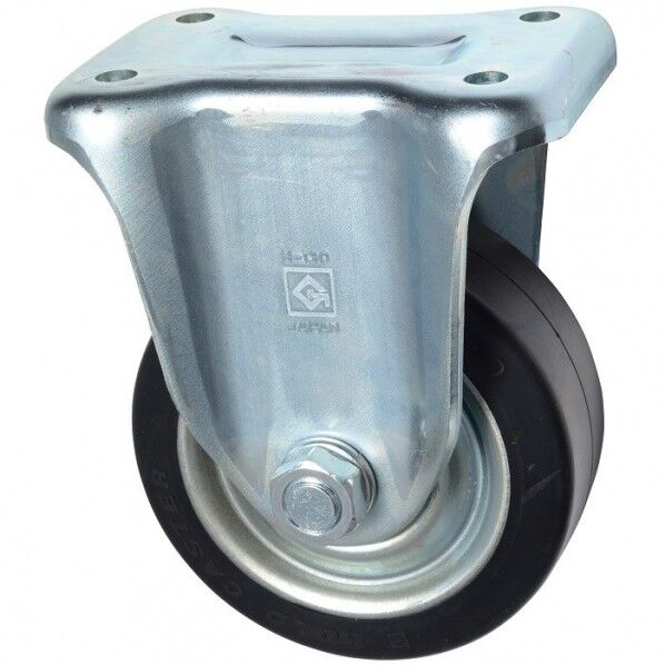 東正車輌 ゴールドキャスター 重荷重 固定キャスター 130φ ゴム車 黒 HK-130RB 1個