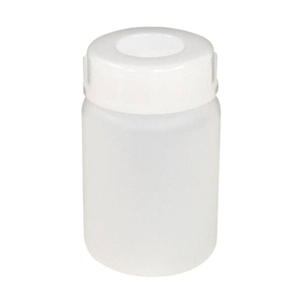 コクゴ PE広口瓶 白 100ml 白(ナチュラル)、白(ナチュラル)(フタ) 101-5840302 1本