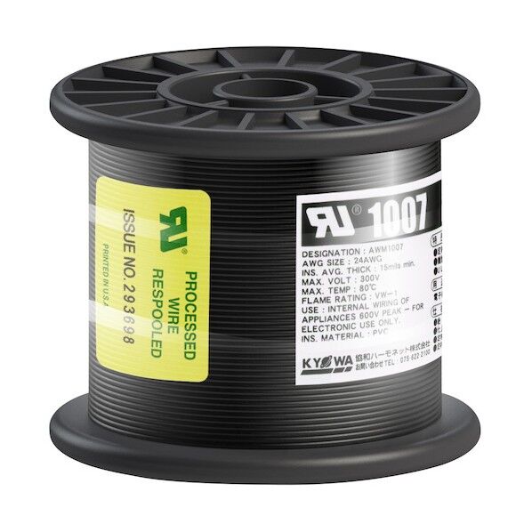 UL耐熱ビニル絶縁電線 UL1007 AWG24 100M