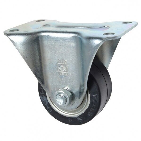 東正車輌 ゴールドキャスター 重荷重 固定キャスター 75φ ゴム車 黒 HK-75RB 1個