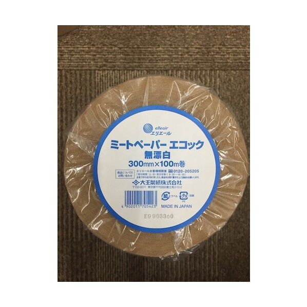 ミートペーパーロールタイプ エコック無漂白 300mm×100m