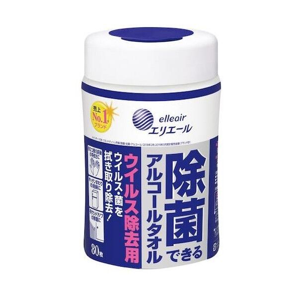 エリエール 除菌できるアルコールタオル ウィルス除去用 本体 12枚