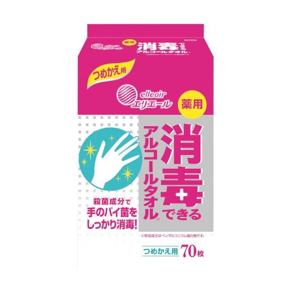 エリエール 消毒できるアルコールタオル 詰替 24枚