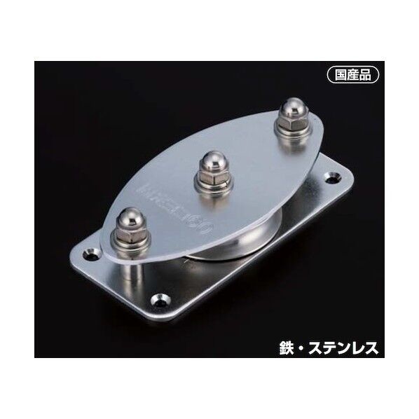 ふじわら 固定ブロック ヨコ型1車60mm 枠材:鉄(ユニクロ) 車材:鉄(ユニクロ) K60-2 1個