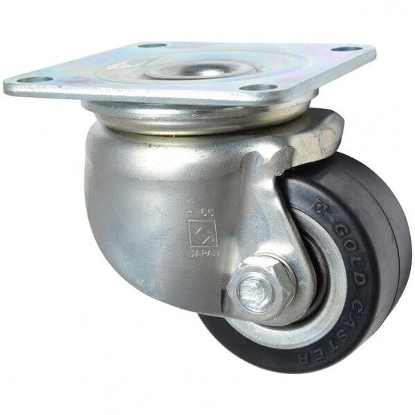 東正車輌 ゴールドキャスター 重荷重 自在キャスター 65φ ゴム車 黒 HJ-65RB 1個