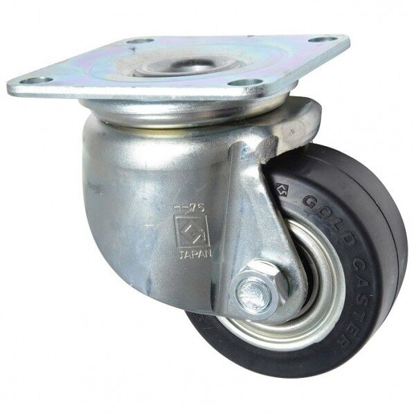東正車輌 ゴールドキャスター 重荷重 自在キャスター 75φ ゴム車 黒 HJ-75RB 1個