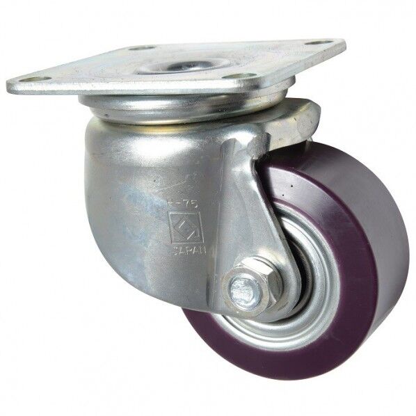 東正車輌 ゴールドキャスター 重荷重 自在キャスター75φ ウレタン車 HJ-75UB 1個