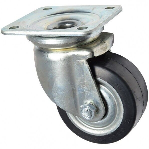東正車輌 ゴールドキャスター 重荷重 自在キャスター 100φ ゴム車 黒 HJ-100RB 1個