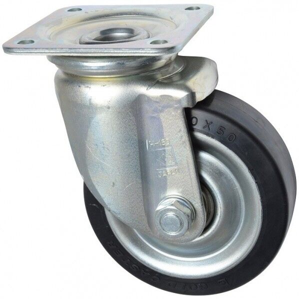 東正車輌 ゴールドキャスター 重荷重 自在キャスター 150φ ゴム車 黒 HJ-150RB 1個