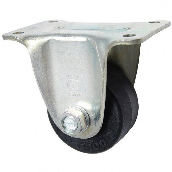 東正車輌 ゴールドキャスター 重荷重 固定キャスター 50φ ゴム車 黒 HK-50RB 1個