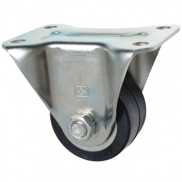 東正車輌 ゴールドキャスター 重荷重 固定キャスター 65φ ゴム車 黒 HK-65RB 1個