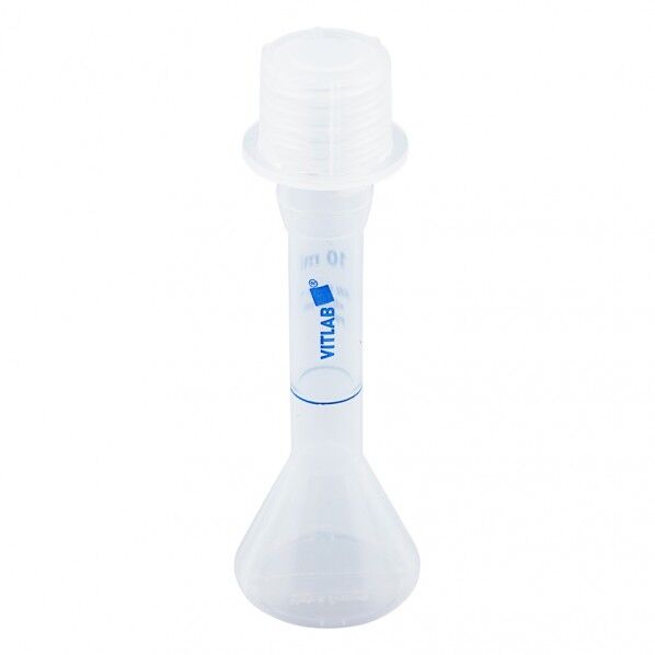 PPメスフラスコ スクリューキャップ付き 10mm 1-2174-01 1個