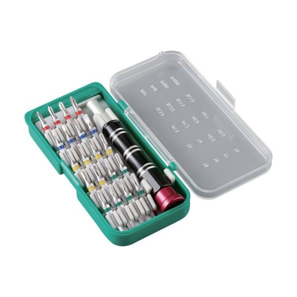 P・TOOL 差替え式精密ドライバー組 ラインカラービット20本付 13944 1