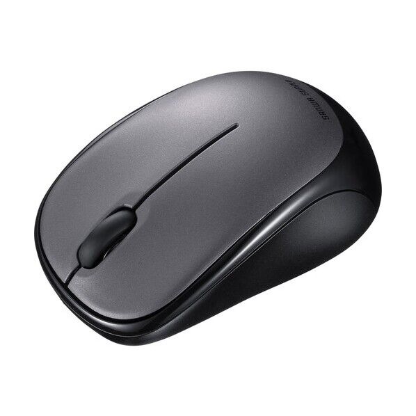  静音BluetoothブルーLEDマウス ダークシルバー MA-BBS311DS 1セット