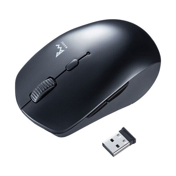  静音ワイヤレスブルーLEDコンボマウス（ブラック） MA-WBTBL193BK 1セット