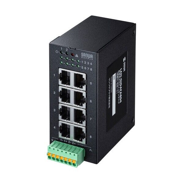 産業用ギガスイッチングハブ(高耐久/8ポート) LAN-GIGAFA804 1セット