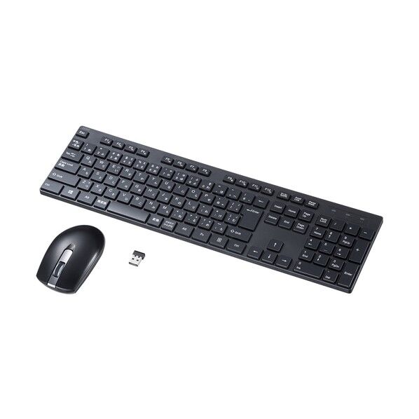 静音マウス付ワイヤレスキーボード SKB-WL39SETBK 1セット