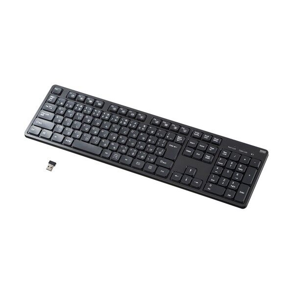 ワイヤレス静音キーボード 109キー SKB-WL37BK 1セット