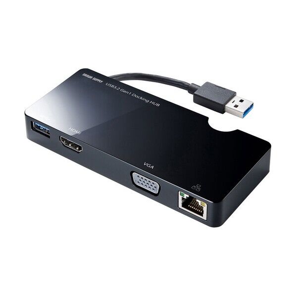 USB3.2 Gen1モバイル ドッキングステーション USB-3H131BK 1セット