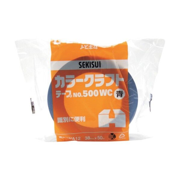 カラークラフトテープ#500WC 38X50 青 K50WA12 1巻