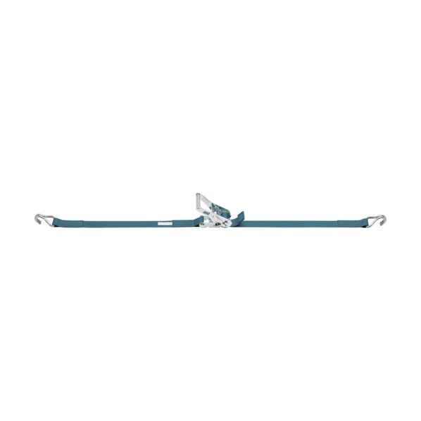 キトー(KITO) ベルトラッシング ラチェットバックル式 50mm幅 破断荷重40kN 最大使用力10kN 両端フックAタイプ 青緑 BLR040HA010HA050 0