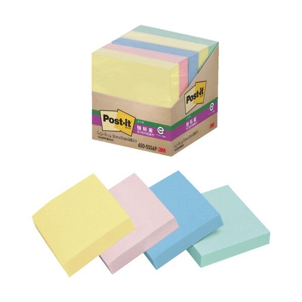ポストイット強粘着ノート 4色混色 650-5SSAP 450枚