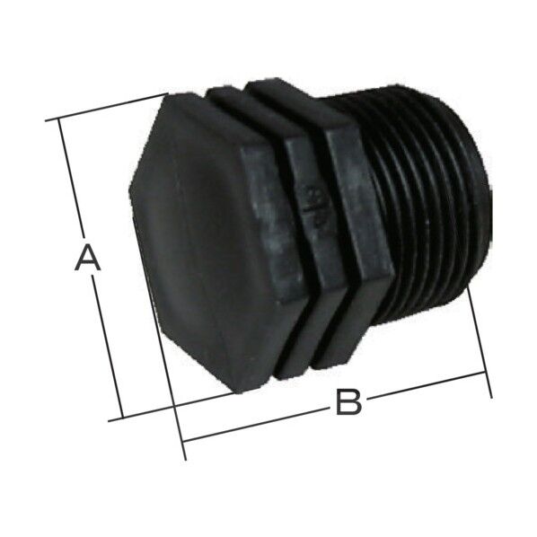岩崎製作所 樹脂(PP)製 配管継手 プラグ 49PLG08P 1点...