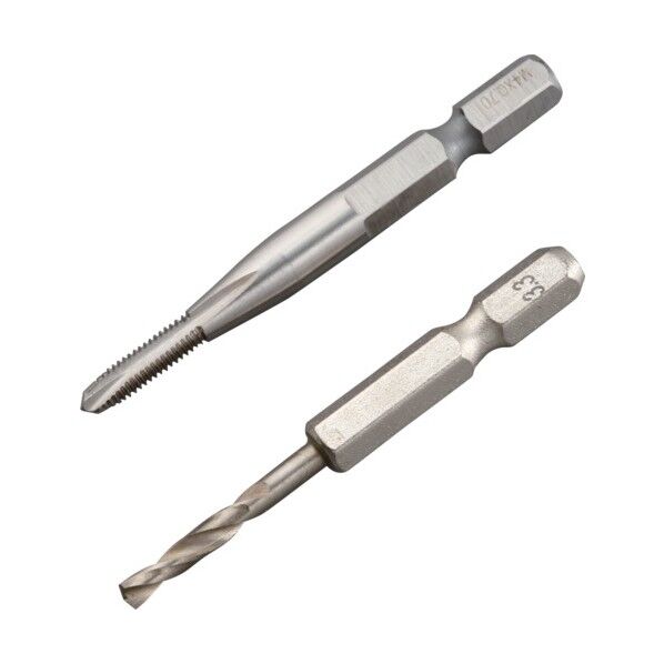 ミツトモ 六角軸ポイントタップ M6×1.0mm 5.1mm下穴ドリル付 22263 1個