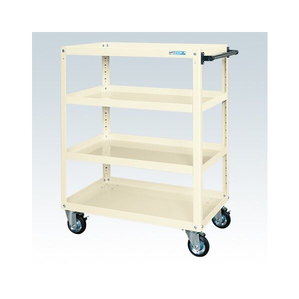  スーパーワゴン(重量タイプ/ゴム車/H1200/4段/プレート式キャスター) SAPJ-90124RI 1台
