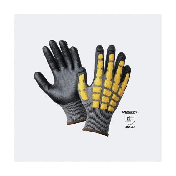 耐切創甲ガード手袋 まもるくんCR#990 L MAMORU990-BK/YE-L 1双