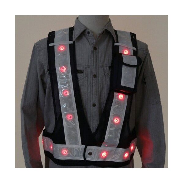 LEDベスト『光るんです。』 白 フリーサイズ 3012000 1枚