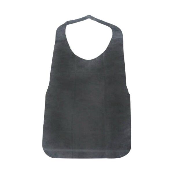 不織布エプロン 黒 4711572 1点